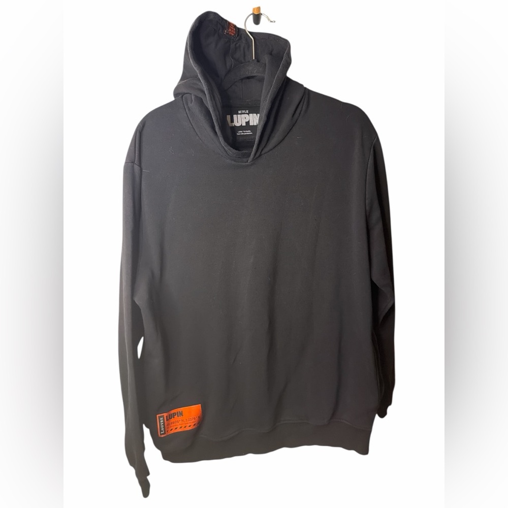 Netflix Lupin Black Hoodie Paris Coordinates Streetwear French Crime Series